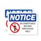 Signmission No Admittance Employees Only OSHA Notice Sign, Plastic, 10in W x 7in L, 2PK OS-2PACK-NS-P-710-L-15982 - alternate 1